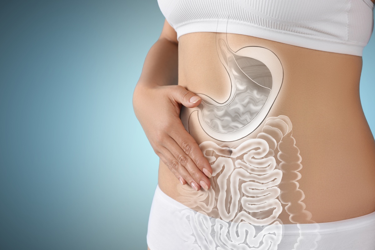 woman with healthy digestive system